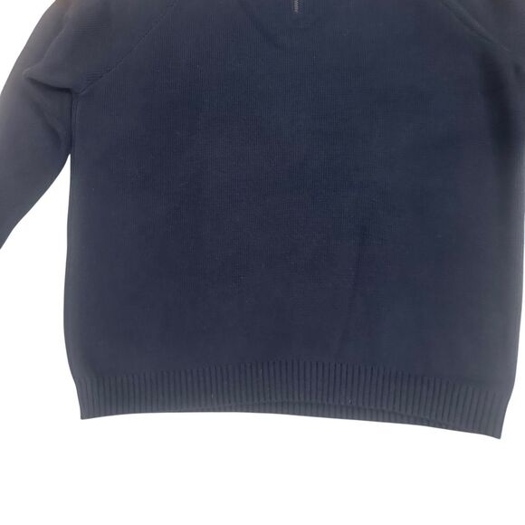 Marine Layer Sweater Mens XL Quarter Zip Pullover Wool Blend Archive Armas Navy - Picture 3 of 11